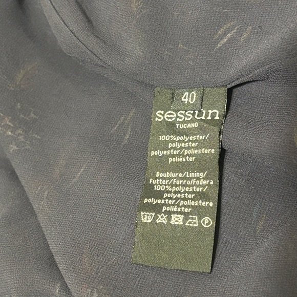 Sessùn V-NECK ROMPER WITH SELF-TIE WAIST -NAVY - Picture 6 of 7